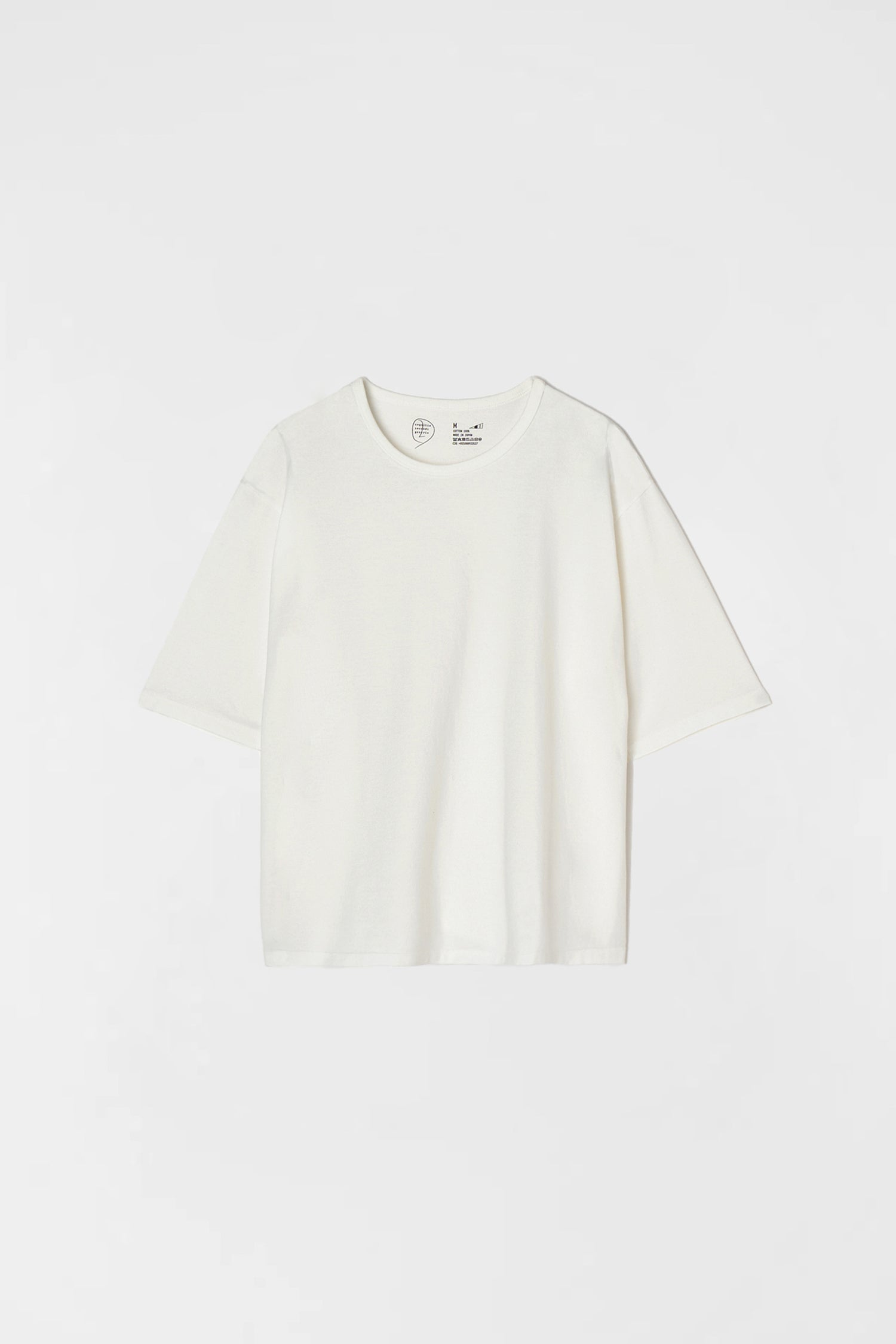 102 T-Shirt (White) | オーバーサイズ 5分袖 無地 Tシャツ ホワイト 